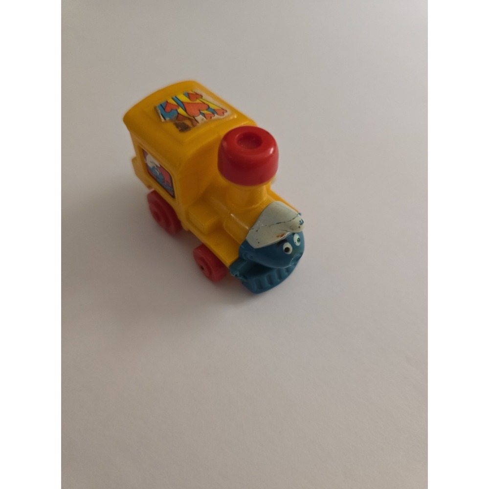 Vintage Smurfs PEYO Wind Up Choo Choo Train  1982 80s Toys, Broken Nose